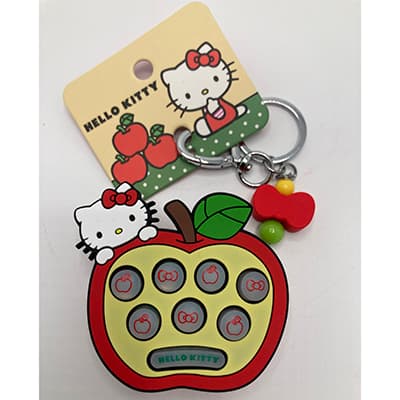 Sanrio key ring with push toy