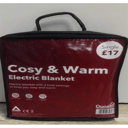 Dunelm electric blanket