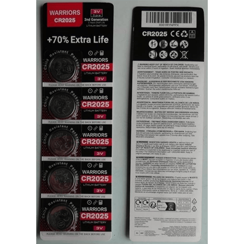 WARRIORS button batteries