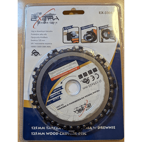 Extra circular saw blade for angle grinder